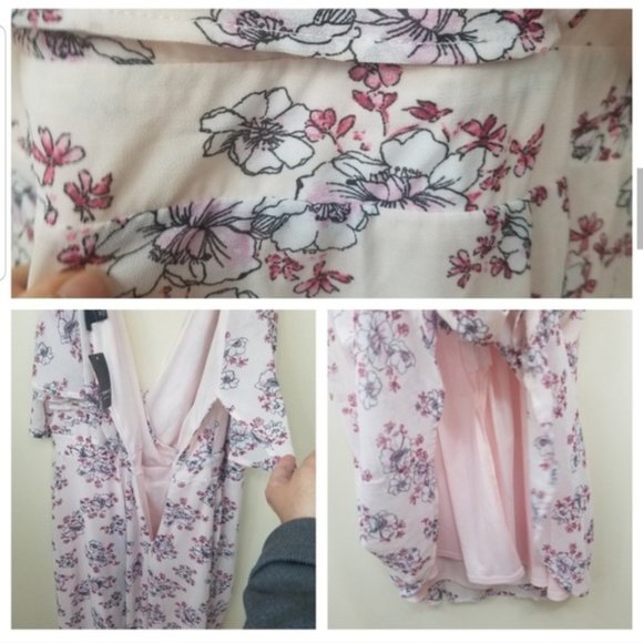 🆕️ Torrid Pink Floral Chiffon Dress Sz. 12 - Picture 8 of 9
